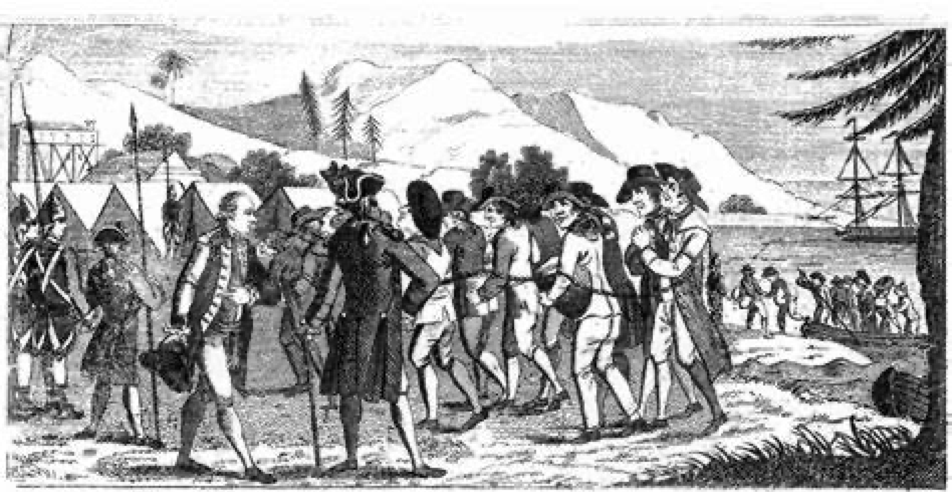 Colonial settlement scene