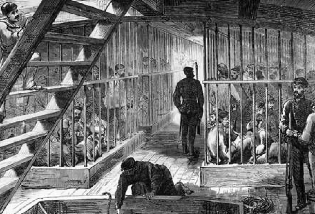 Prison hulk interior